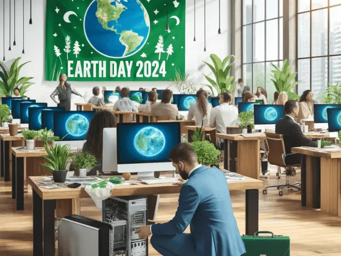 Business owner recycling after reading the suggestions of Prime Tech Support Blog Post