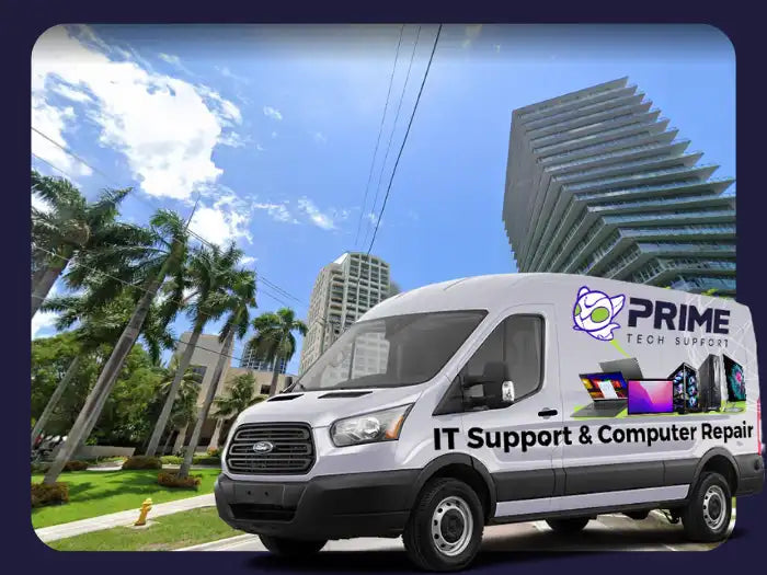 Computer Repair Services in Coconut Grove, FL by Prime Tech Support - Trusted experts offering reliable computer repair services, resolving technical issues with proficiency and care for customers in the Coconut Grove area.