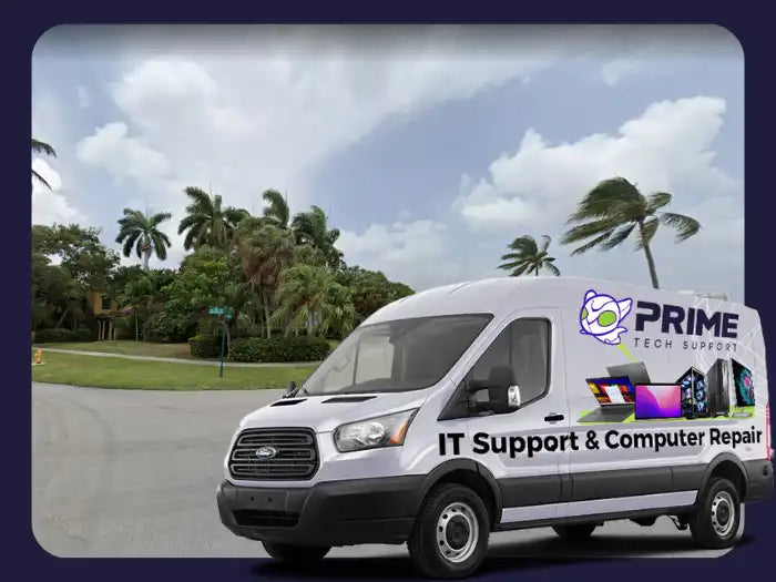 Computer Repair Services in Miami Shores, FL by Prime Tech Support - Skilled technicians offering comprehensive computer repair solutions, ensuring reliable and efficient services for residents and businesses in the Miami Shores area.