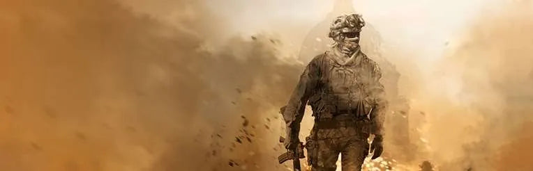 Silhouette of a soldier in a dust storm, symbolizing valor and the harshness of battle, available at Prime Tech Support in Miami, FL for gaming graphics.