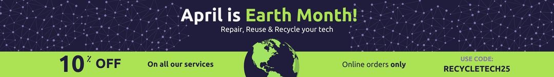 Earth Month - Repair, Reuse, Recycle your computers - at prime tech support we repair computers and electronic devices in Miami to help our enviroment. Come this April to get 10% OFF in all our services