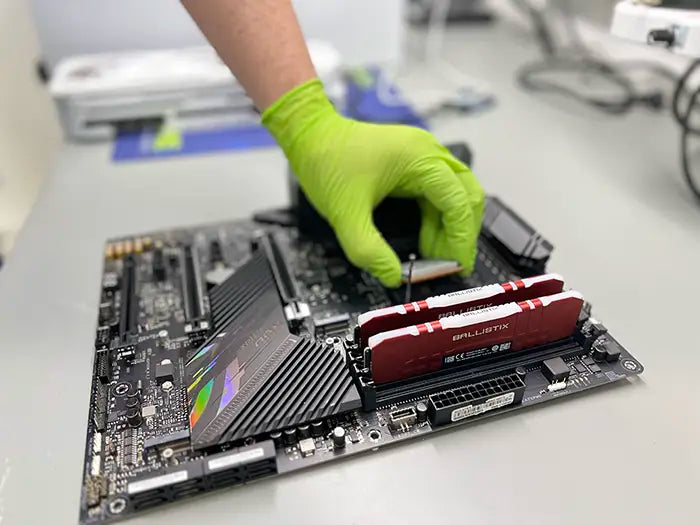 In our Miami-based lab, a Prime Tech Support technician performs a Graphic Card upgrade for a Gaming PC.
