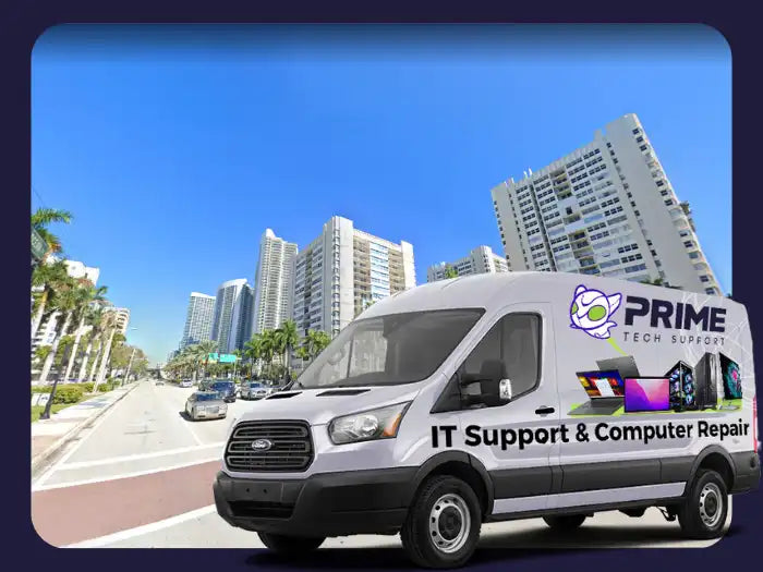 Computer Repair Services in Hallandale, FL - Prime Tech Support's skilled technicians offering comprehensive computer repair solutions, ensuring smooth operation and top-notch performance for clients in Hallandale.
