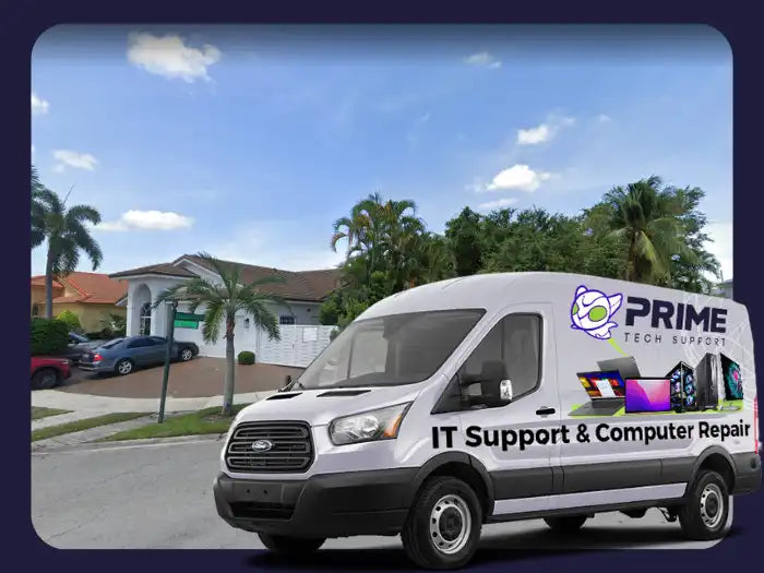 Computer Repair Services in Miami Lakes, FL - Prime Tech Support's expert technicians offering reliable solutions for computer-related problems, ensuring smooth operation for clients in the charming Miami Lakes area.