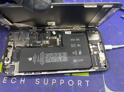 Our technician is working on an iPhone that had liquid damage int the past and now is not charging. Our customer wants to save the data, and we are working to recover the data and repair the phone.